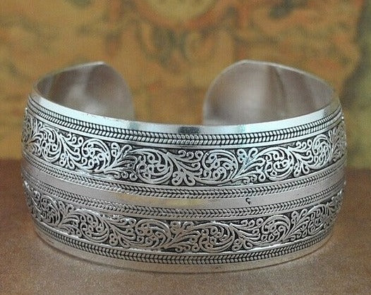 Boho Silver Bangle