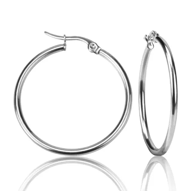 Silver Hoop Earrings