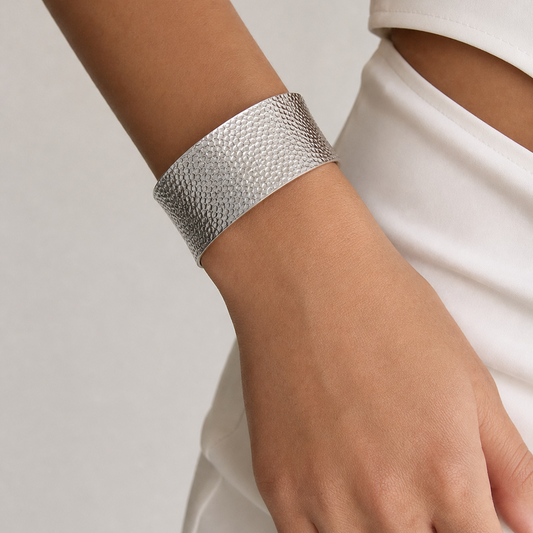 Boho Timeless Artisan Silver Cuff
