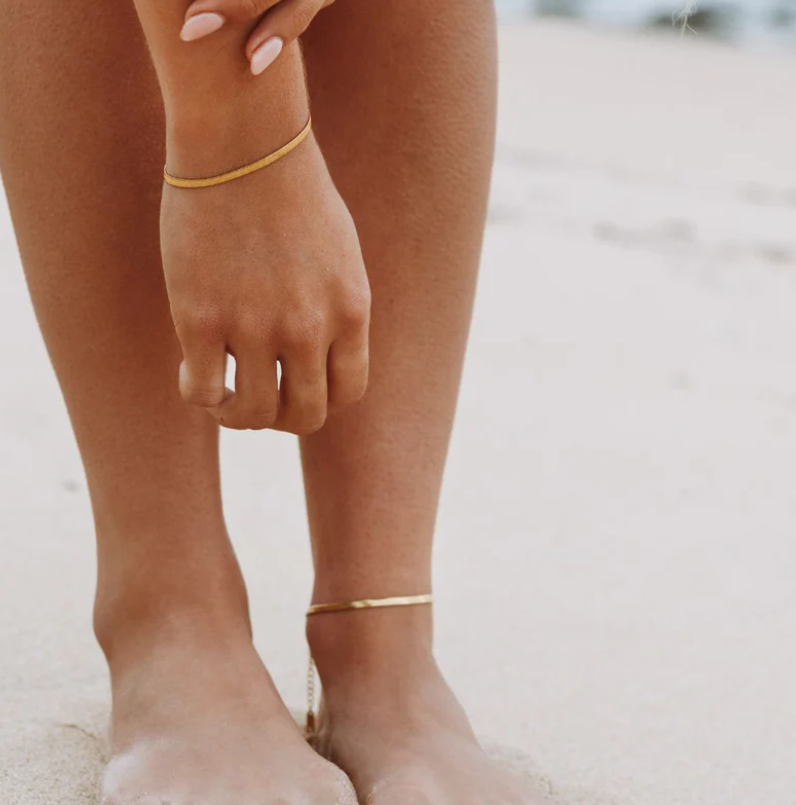Boho Gold Snake Anklet
