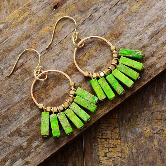 Earth Stone Boho Earrings