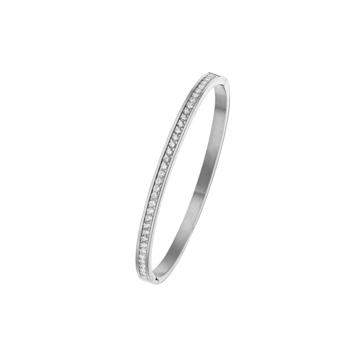 14k Gold Plated Bangle - Sparkling Elegance