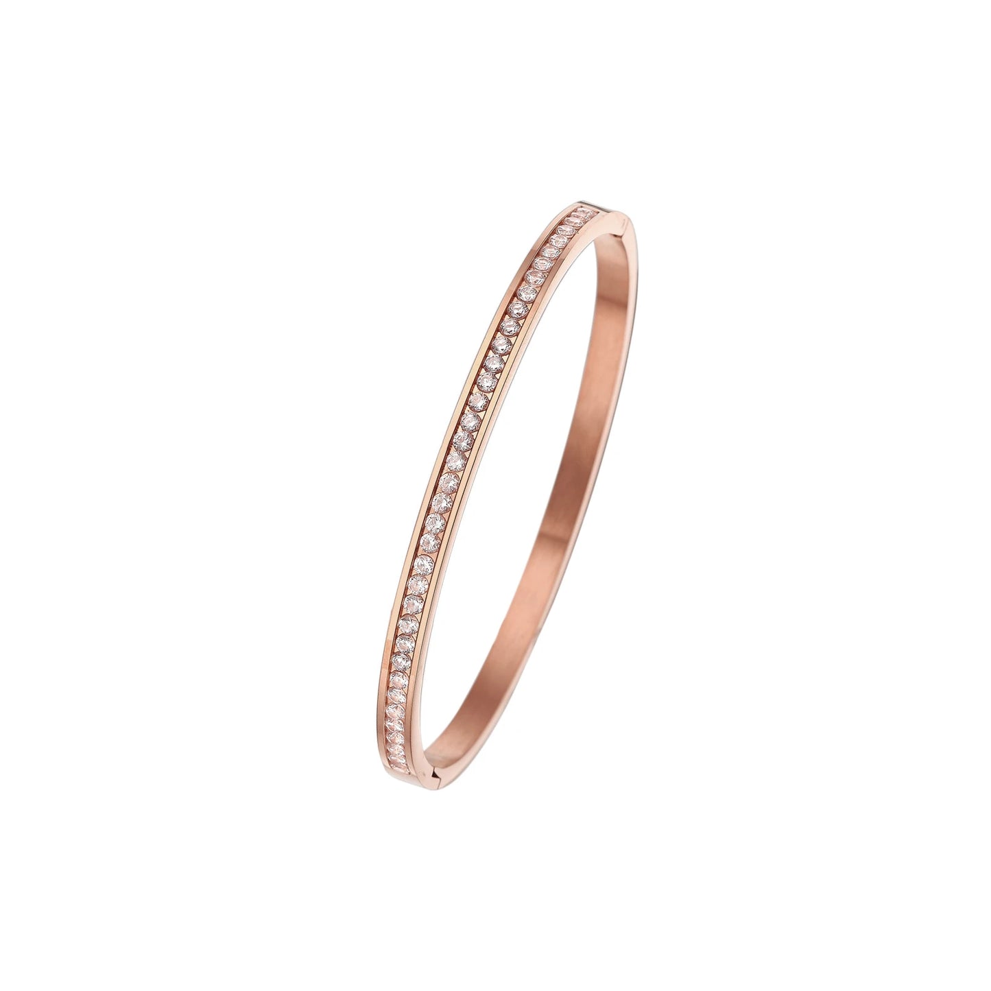 14k Gold Plated Bangle - Sparkling Elegance