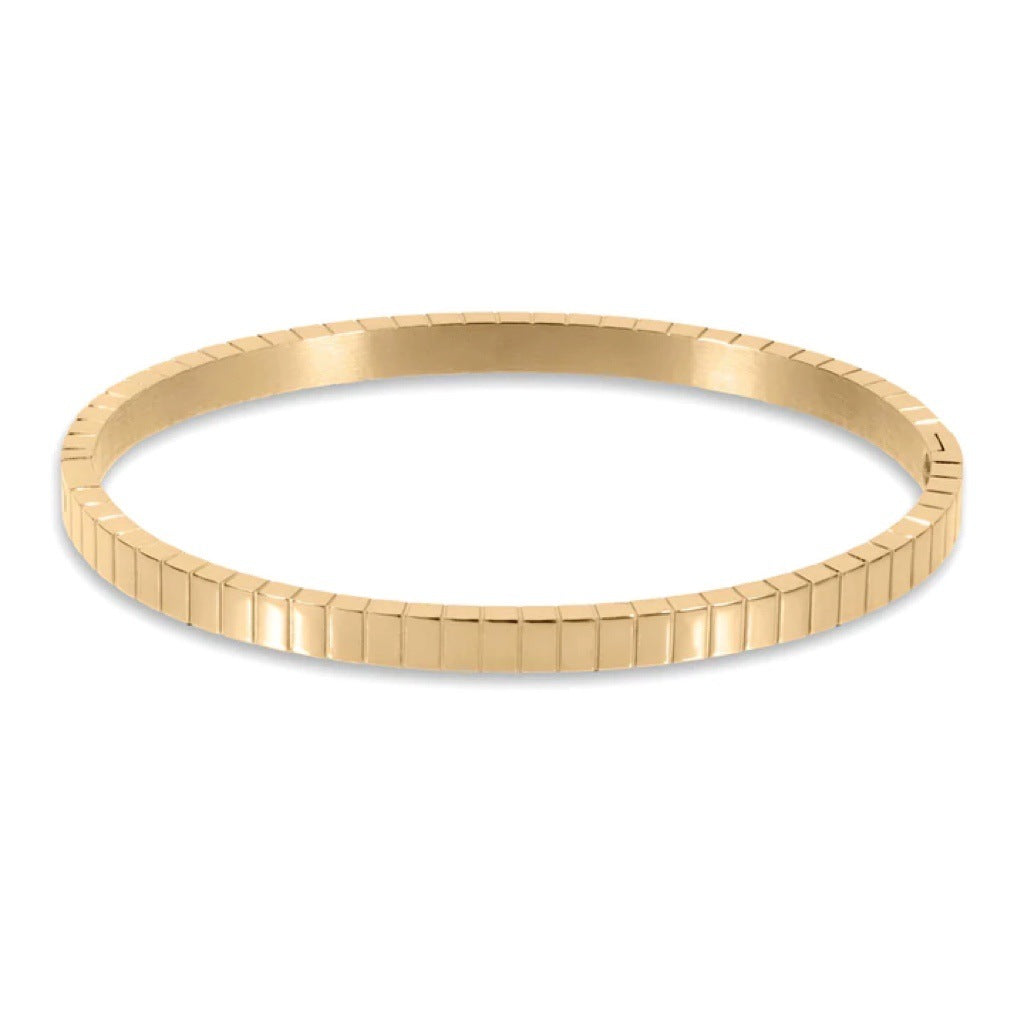 Boho Statement Stacked Gold Bangle Set