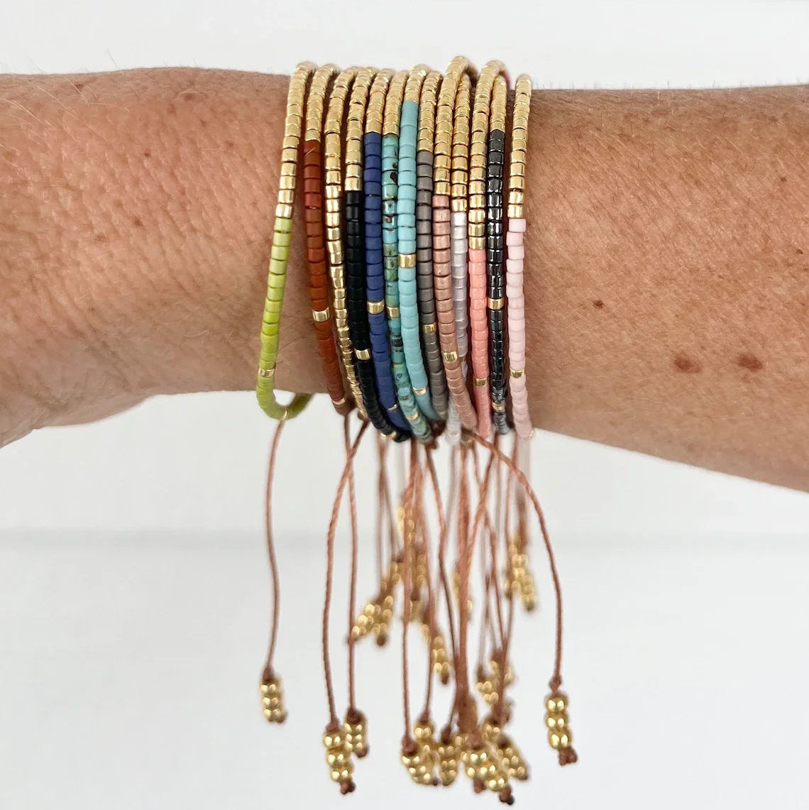 Miyuki White Boho Charm Bracelet