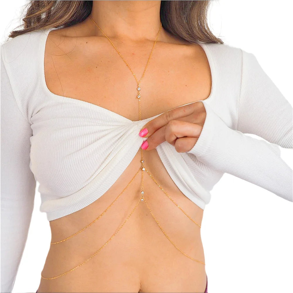 Boho Gold Body Chain Diva