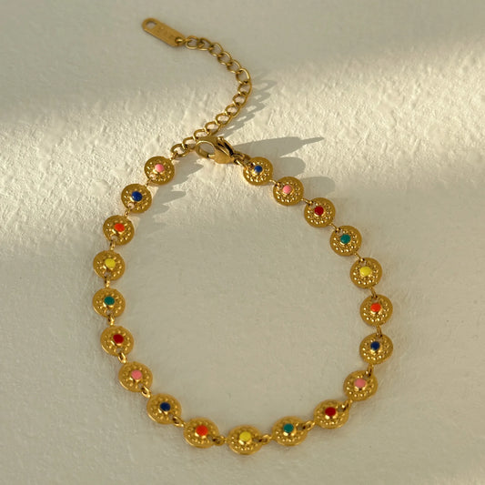 Boho Gold Sunflower Bracelet