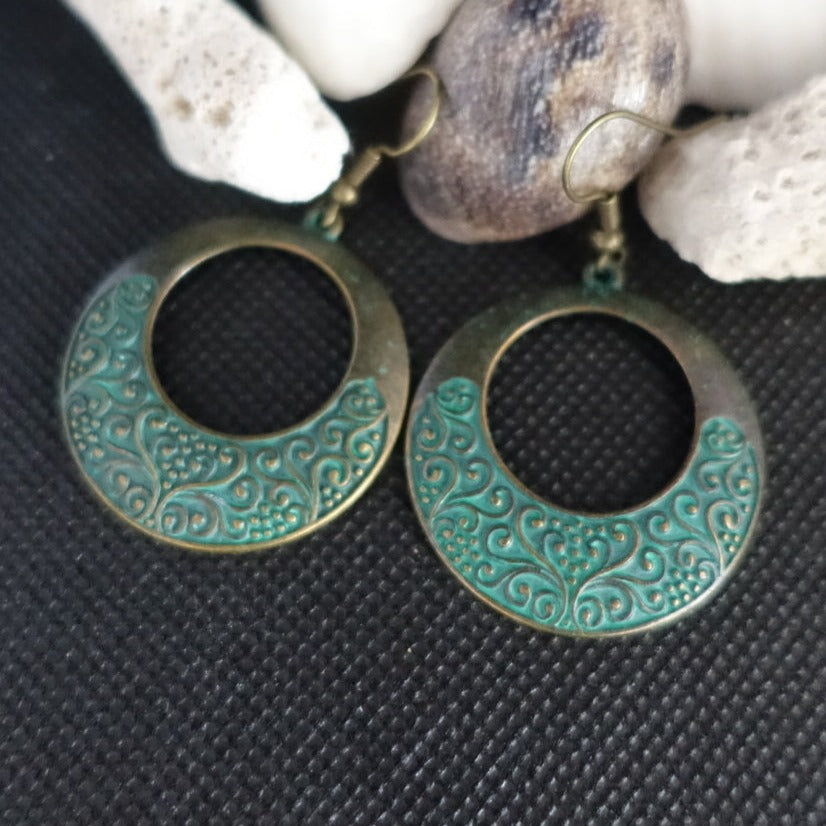 Boho Vintage Turquoise Earrings