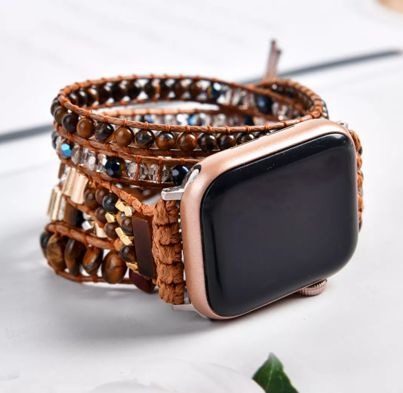Boho Stone Tiger Eye Apple Watch Strap – amaraboho