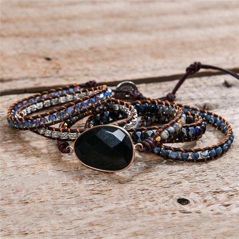Agate Shade Natural Stone - Boho Bracelet
