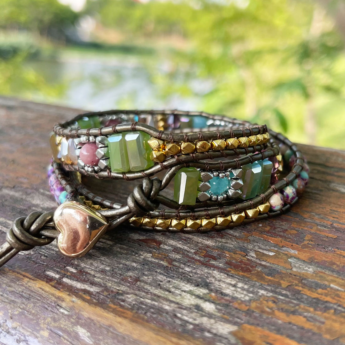 Chica Jasper 3 x Wrap - Boho Bracelet