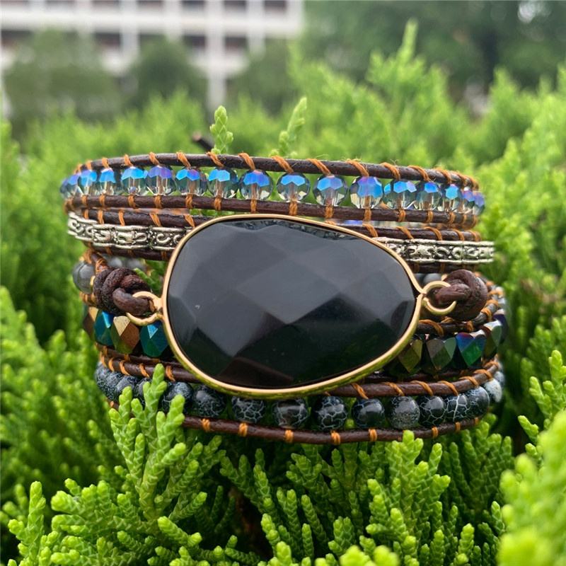 Agate Shade Natural Stone - Boho Bracelet