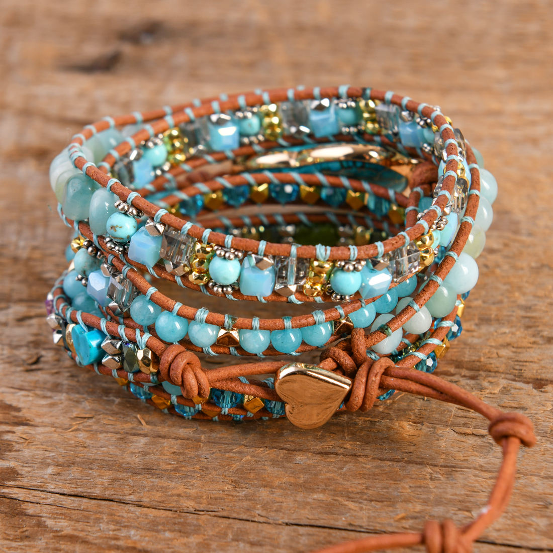 Ocean Imperial Jasper Natural Stone - Boho Bracelet
