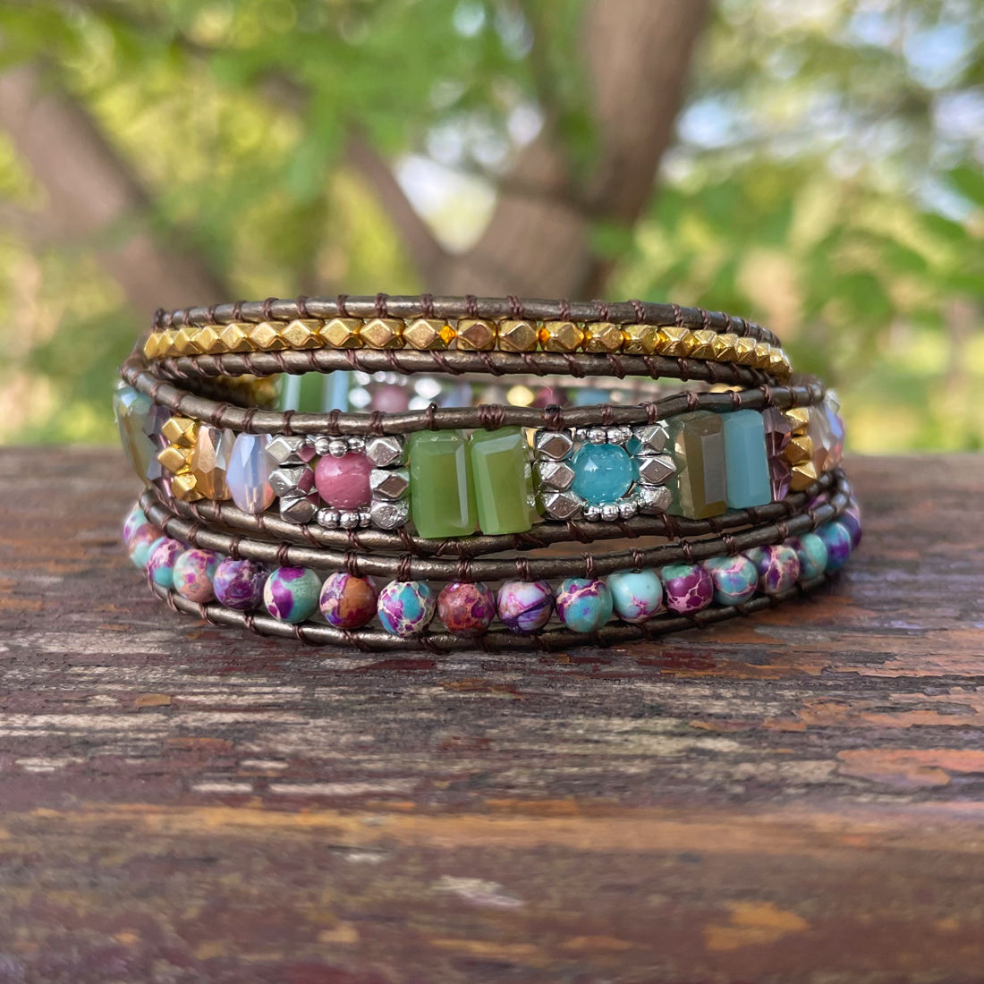 Chica Jasper 3 x Wrap - Boho Bracelet