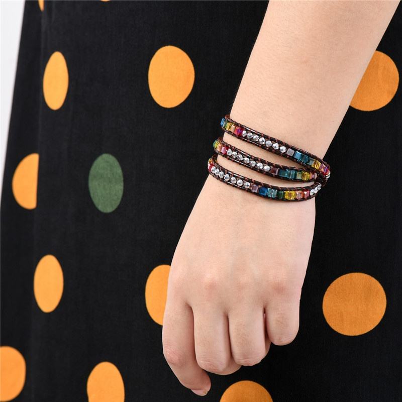 Chakra Crystal Cube - Boho Bracelet