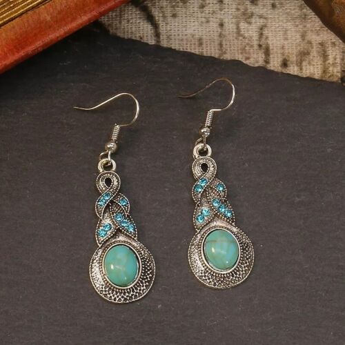 Boho Diamonte Indi Turquoise Earrings