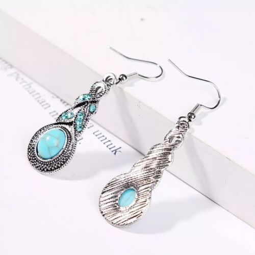 Boho Diamonte Indi Turquoise Earrings