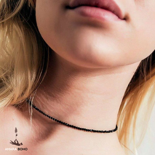 Boho-Chic Black Onyx Chocker Necklace