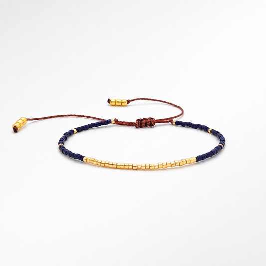 Miyuki Deep Blue Boho Charm Bracelet
