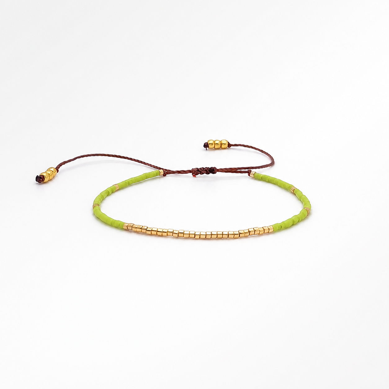 Miyuki Green Boho Charm Bracelet
