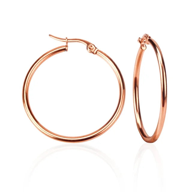 Rose Gold Hoop Earrings