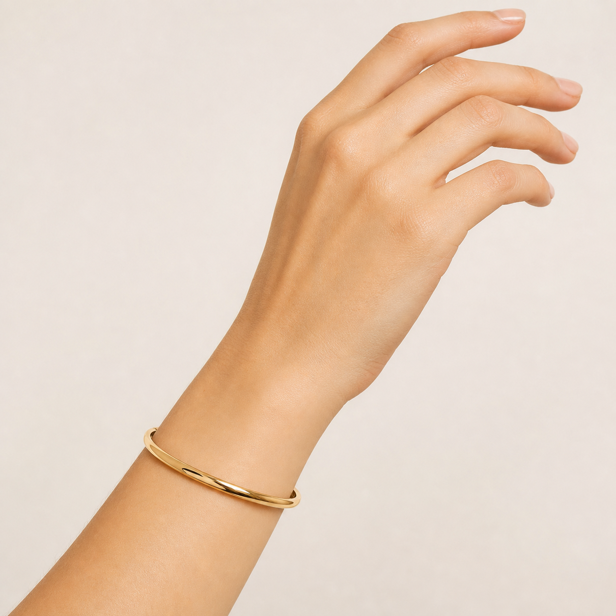 Boho 14k Gold Plated Bangle - Golden Serenity