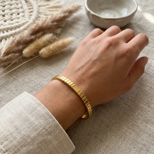 Boho 14k Gold Plated Bangle - Golden Archa