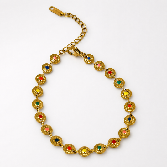 Boho Gold Sunflower Anklet
