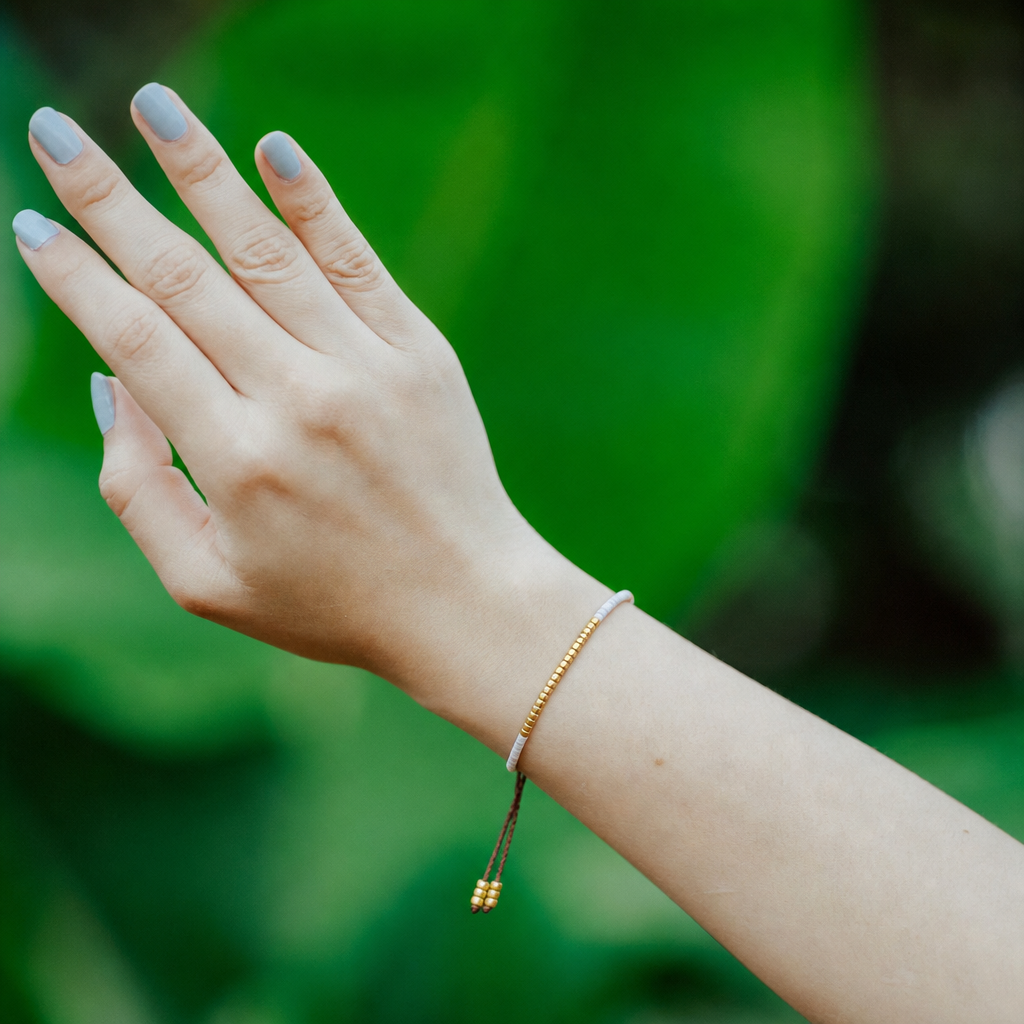 Miyuki White Boho Charm Bracelet