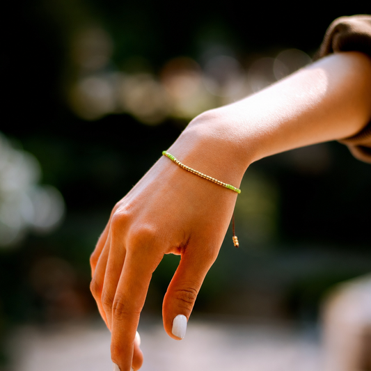 Miyuki Green Boho Charm Bracelet
