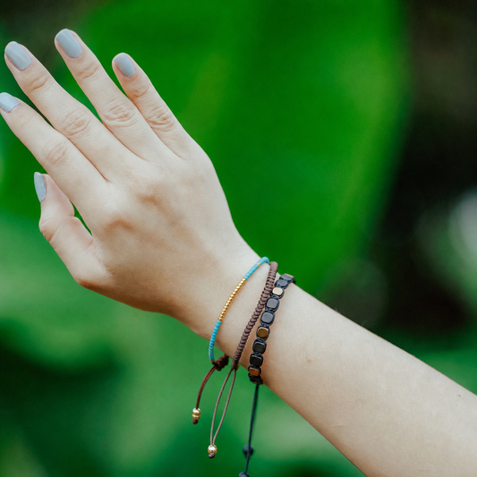 Miyuki Ocean Blue Boho Charm Bracelet