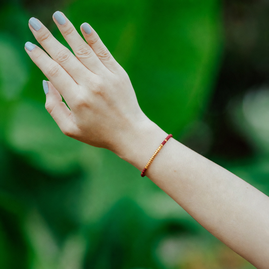 Miyuki Red Boho Charm Bracelet