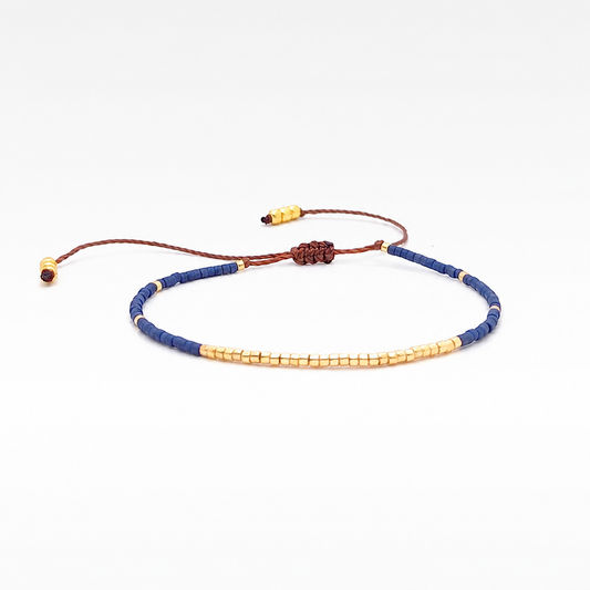 Miyuki Navy Blue Boho Charm Bracelet