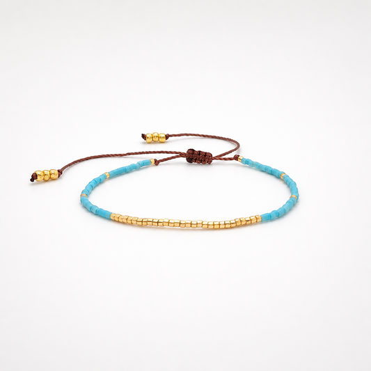 Miyuki Ocean Blue Boho Charm Bracelet