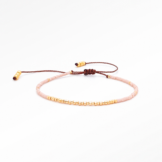 Miyuki Ocean Pink Boho Charm Bracelet