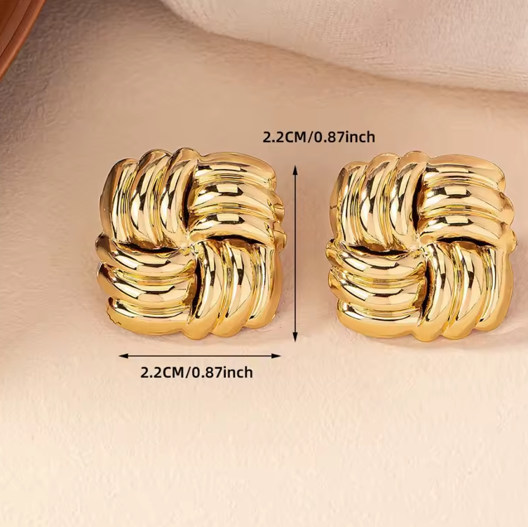 Golden Square Luxe Studs