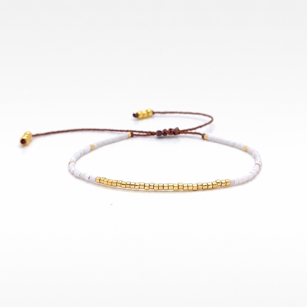 Miyuki White Boho Charm Bracelet