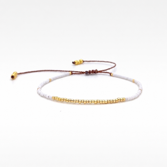 Miyuki White Boho Charm Bracelet