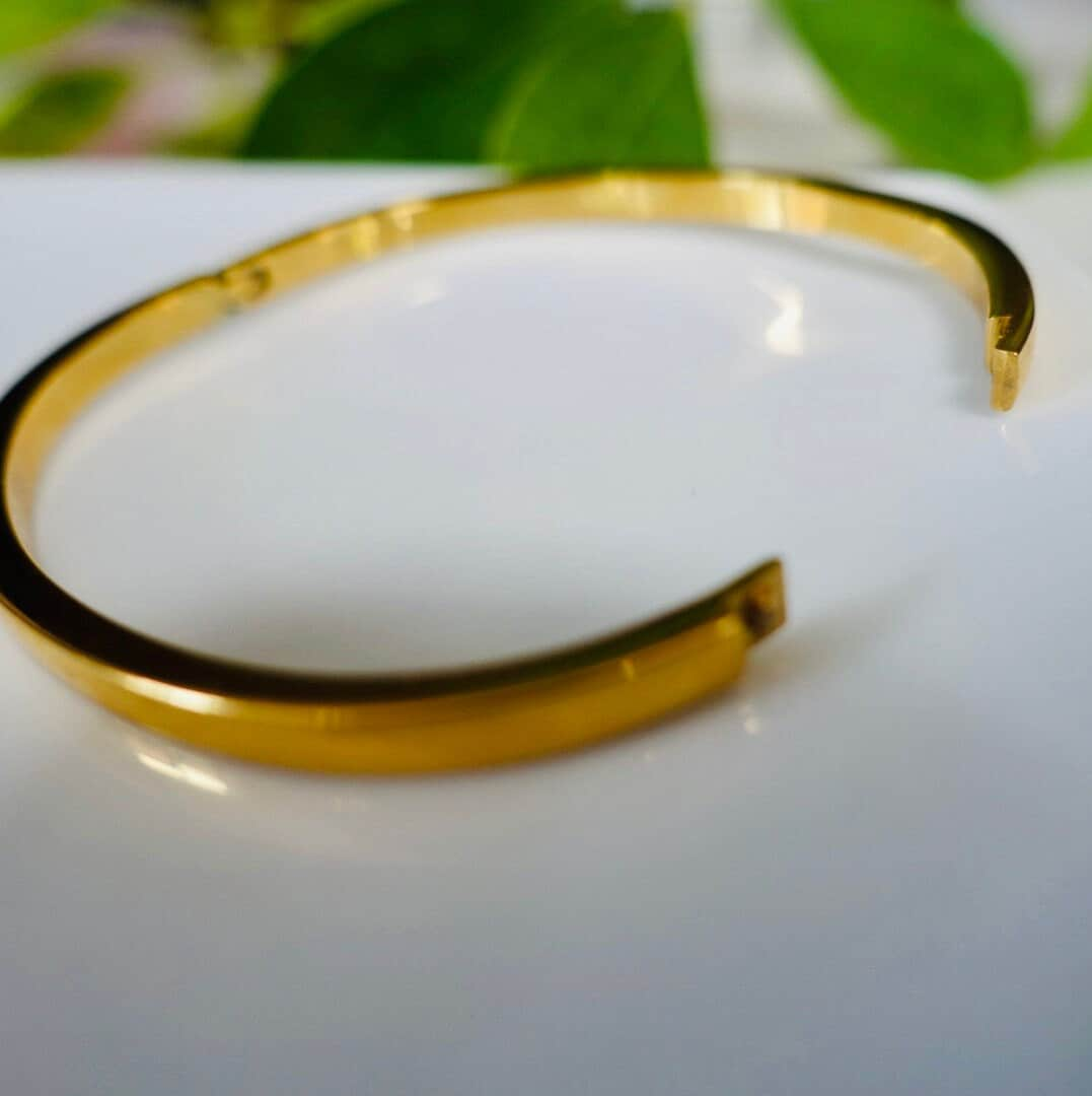 Boho 14k Gold Plated Bangle - Golden Serenity