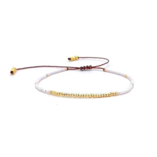 Miyuki White Boho Charm Bracelet