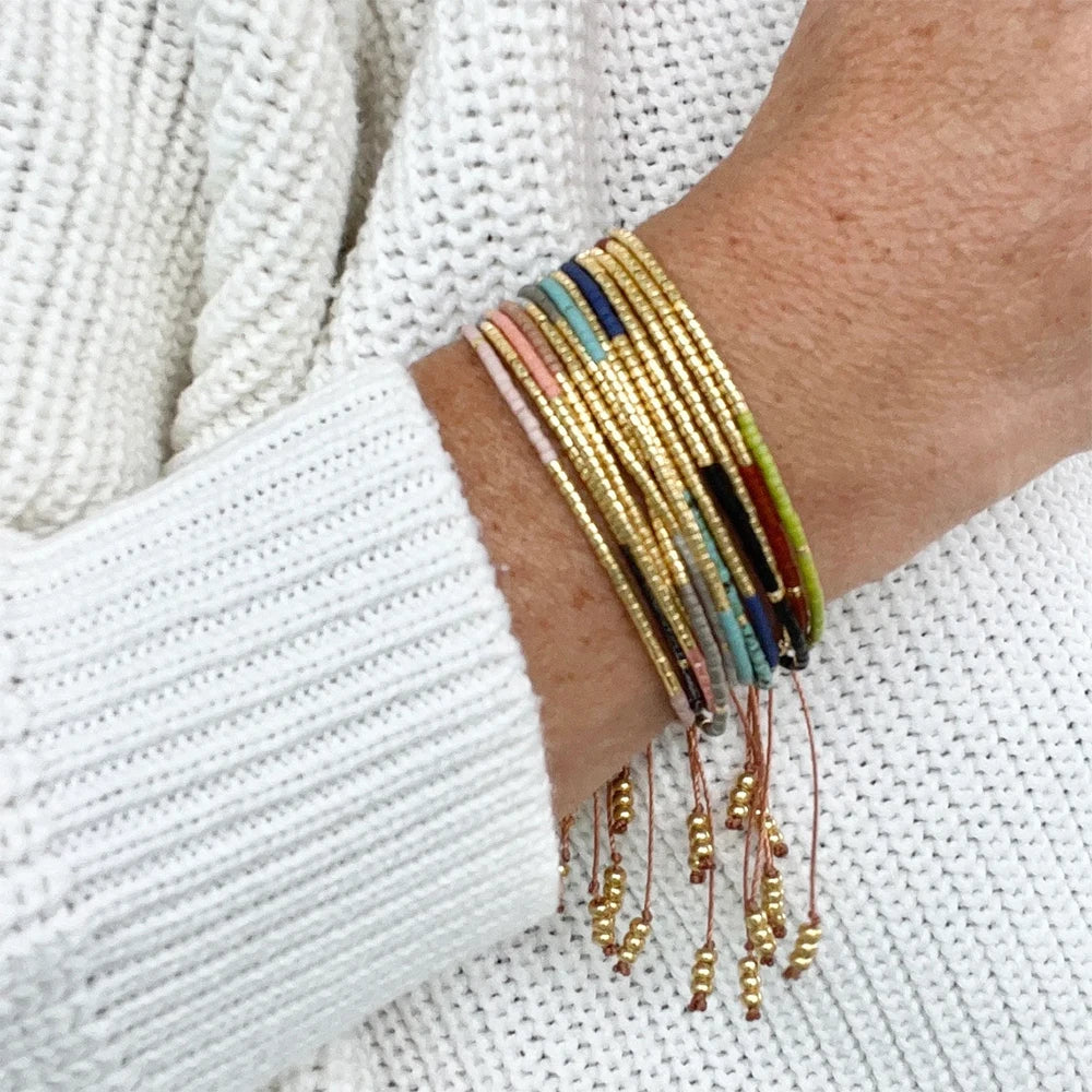Miyuki Yellow Boho Charm Bracelet (Copy)