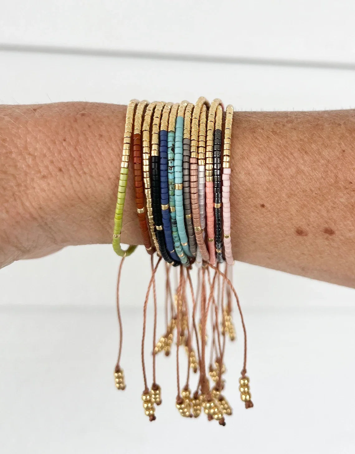 Miyuki Deep Yellow Boho Charm Bracelet