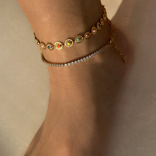 Boho Gold Sunflower Anklet