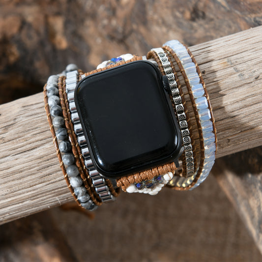 Boho Hematite Tranquil Apple Watch Strap