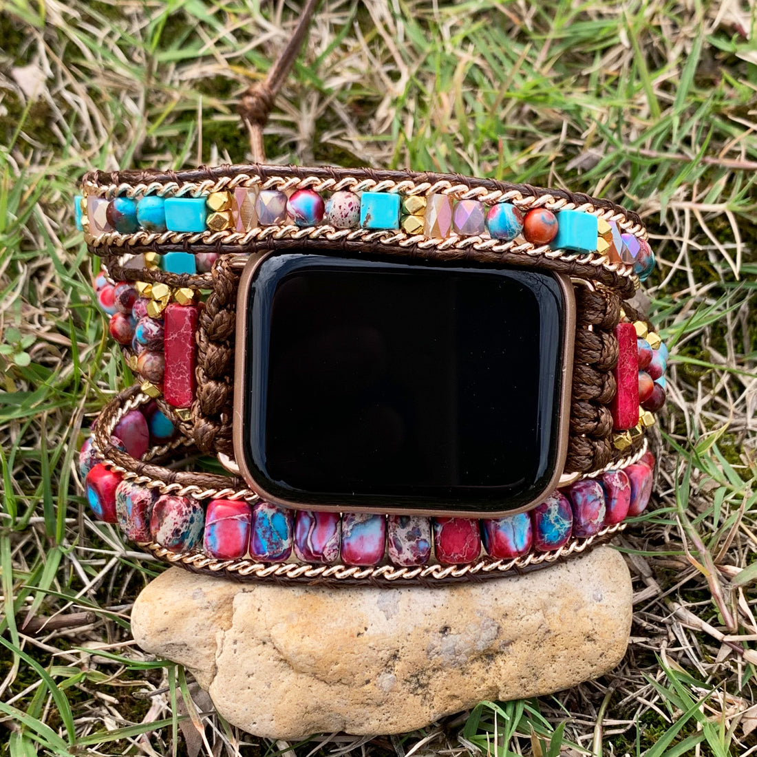 Boho Chakra Imperial Jasper Apple Watch Strap