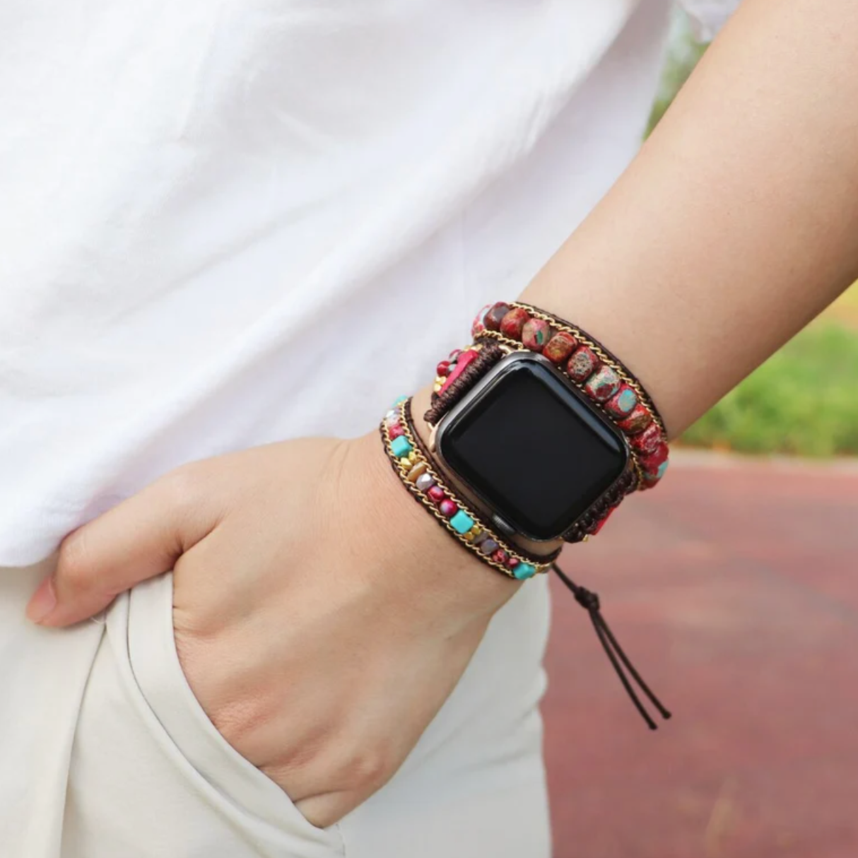 Boho Chakra Imperial Jasper Apple Watch Strap